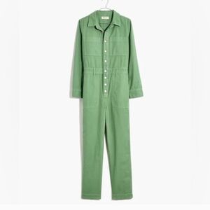 Garment-Dyed Relaxed Coverall Jumpsuit Green Madewell
